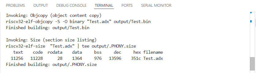 build output