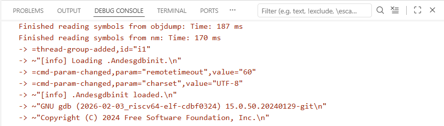 debug console