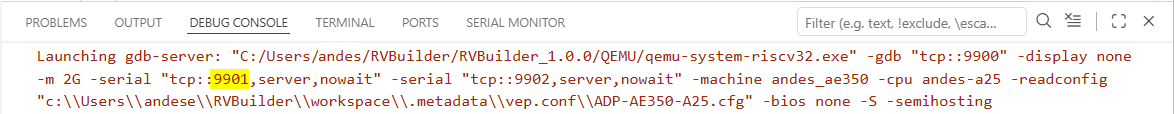 QEMU UART2 Port Number